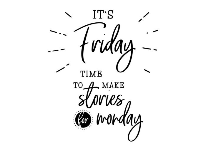 Poster Minimalistische letters over vrijdag