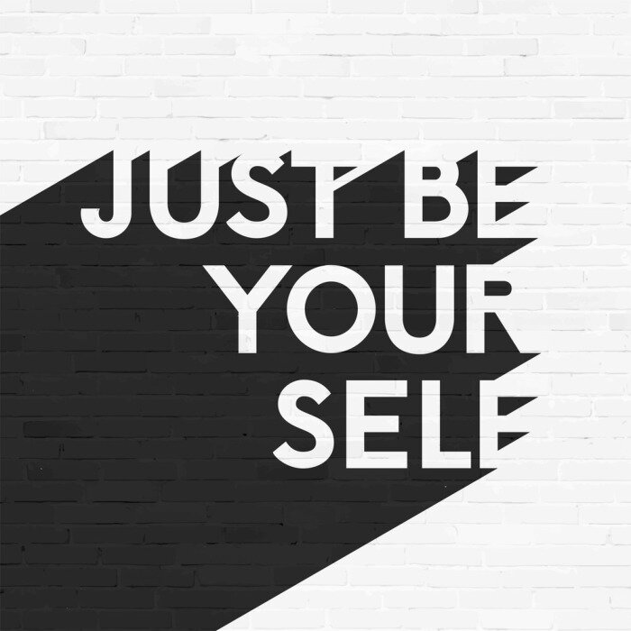 Poster Minimalistische typografie in wit