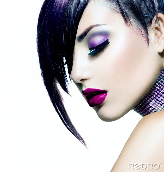 Poster Mode Beauty Girl. Schitterende Vrouw Portret