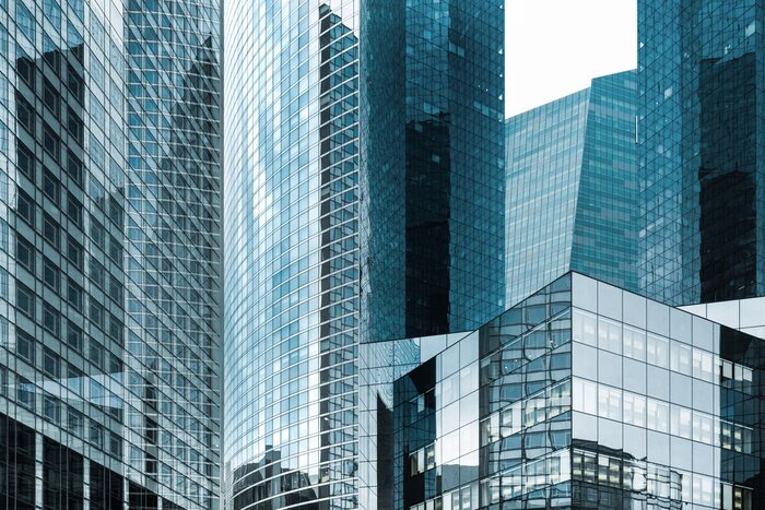 Poster Moderne glazen wolkenkrabbers