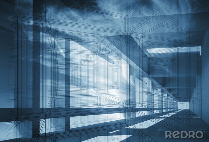 Poster Moderne ruimtelijke compositie