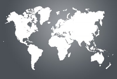 Moderne wereld kaart illustratie
