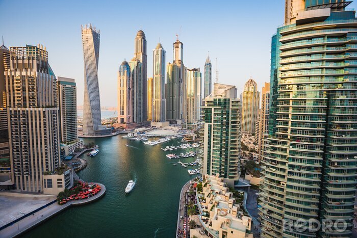 Poster Moderne wolkenkrabbers in Dubai