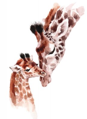 Moeder giraf en baby