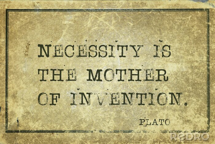 Poster moeder van de uitvinding Plato