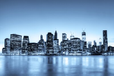 Monochrome skyline van New York