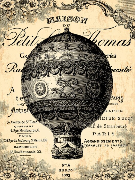 Poster Montgolfière ballon