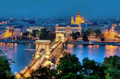Poster Monumentale brug in Boedapest
