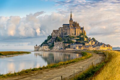 Poster Morning uitzicht op de Mont Saint-Michel
