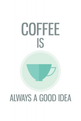 Poster Motivatie met moderne koffie-graphics