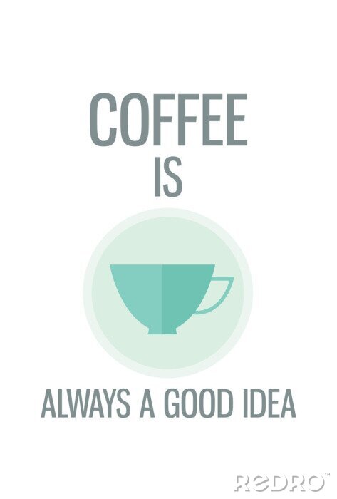 Poster Motivatie met moderne koffie-graphics