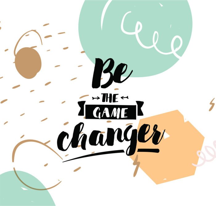 Poster Motivatie op een pastelkleurige achtergrond