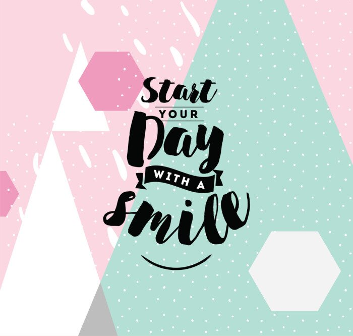 Poster Motiverend gezegde op een pastelkleurige achtergrond