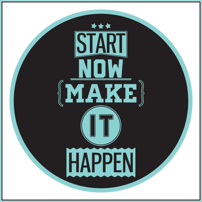 Poster Motiverende inscriptie in het Engels