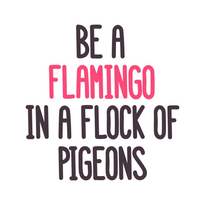 Poster Motiverende inscriptie over opvallen