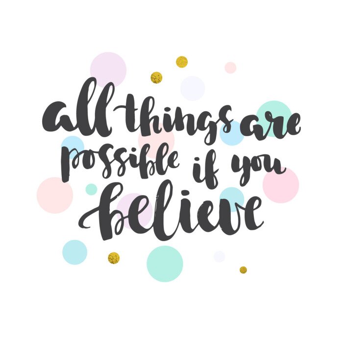 Poster Motiverende tekst op een pastelkleurige achtergrond