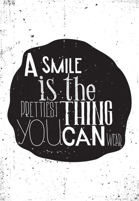 Poster Motiverende witte letters op een zwarte vlek