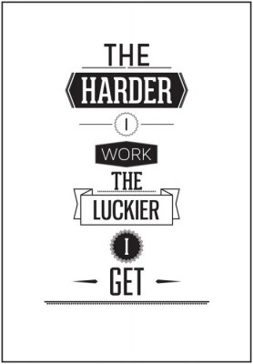 Poster Motiverende woorden over hard werken