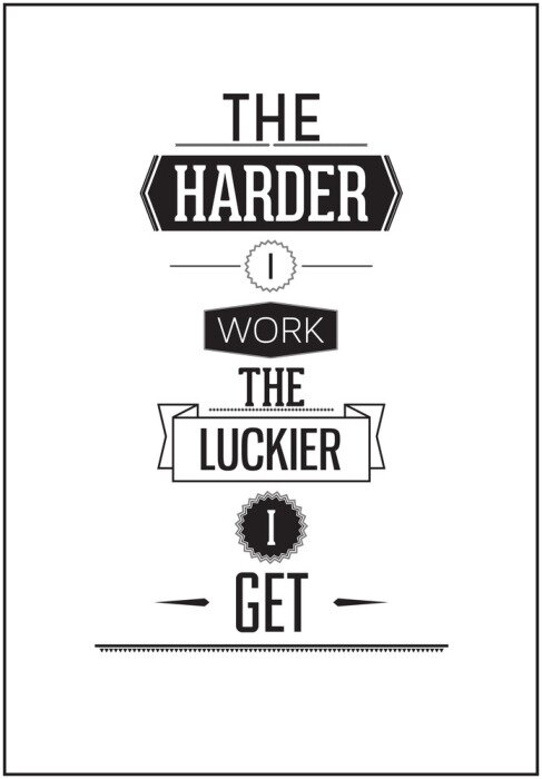 Poster Motiverende woorden over hard werken