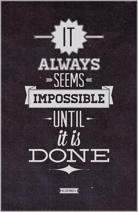 Poster Motiverende zin op een donkere achtergrond