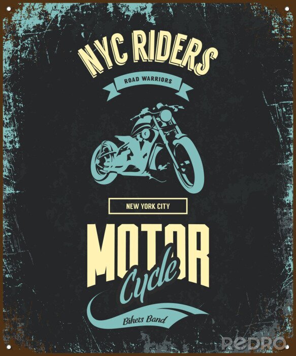 Poster Motorvoertuig op de afbeelding