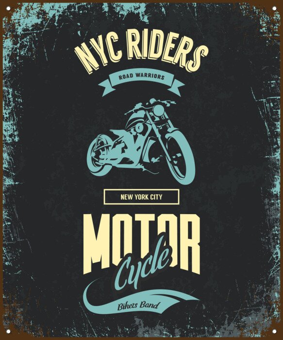 Poster Motorvoertuig op de afbeelding