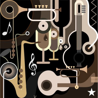 Muziek Achtergrond - abstracte vector illustratie
