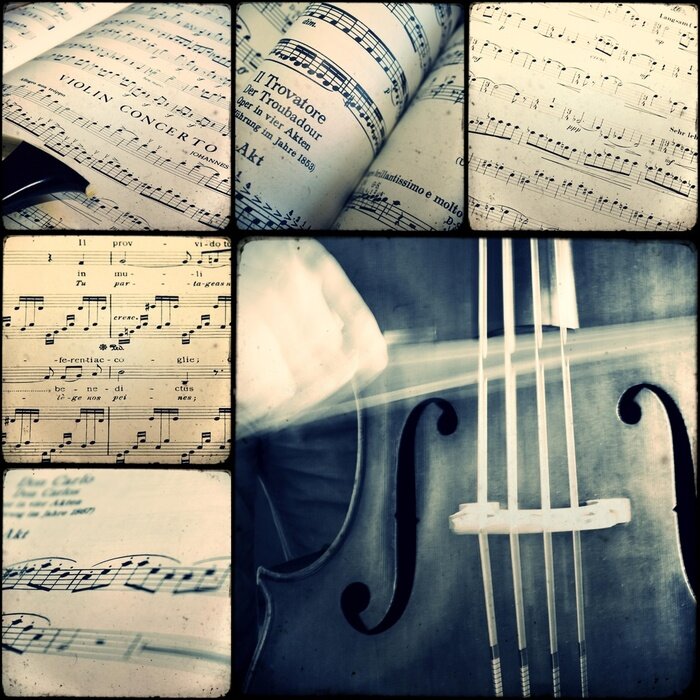 Poster Muziek en bladmuziek