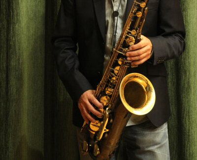 Poster Muziek en saxofoon