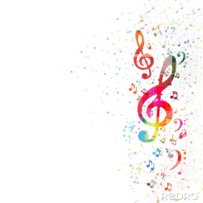 Poster muziek noot achtergrond, gemakkelijk bewerkbare