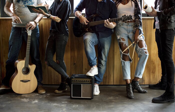 Poster Muziekband Repetitie Vriendschap Samen
