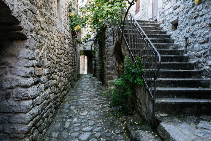 Poster Mysterieuze steeg en trappen