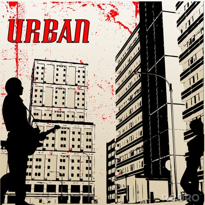 Poster Myziek in de stad