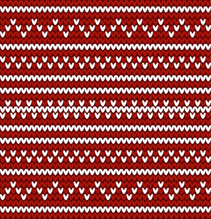 Poster Naadloos gebreide patroon in Scandinavische stijl