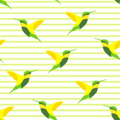 Naadloos patroon met kolibrie in een strip. vector achtergrond