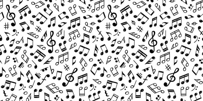 Poster Naadloze achtergrond van notities