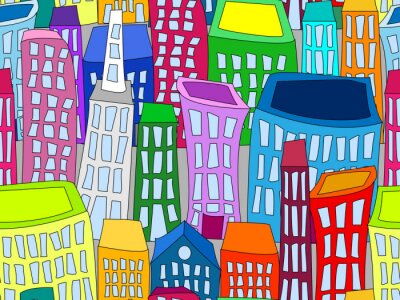 Naadloze stadsgezicht