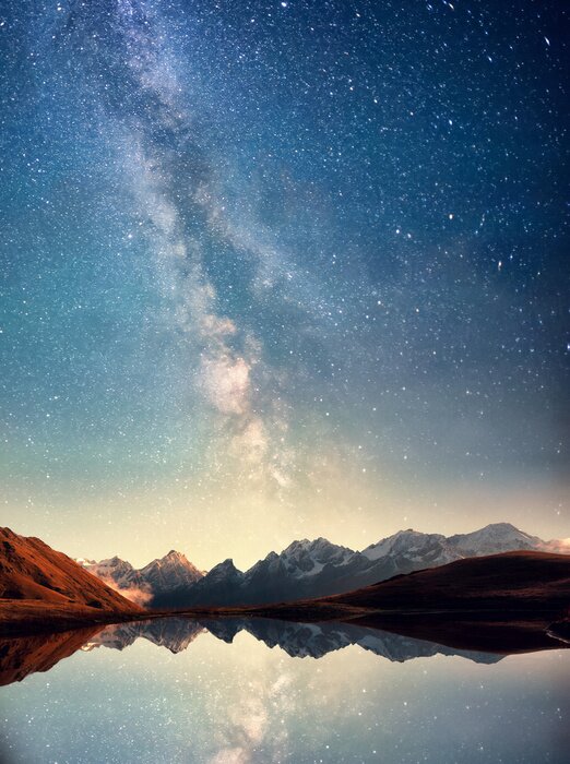 Poster Nacht landschap