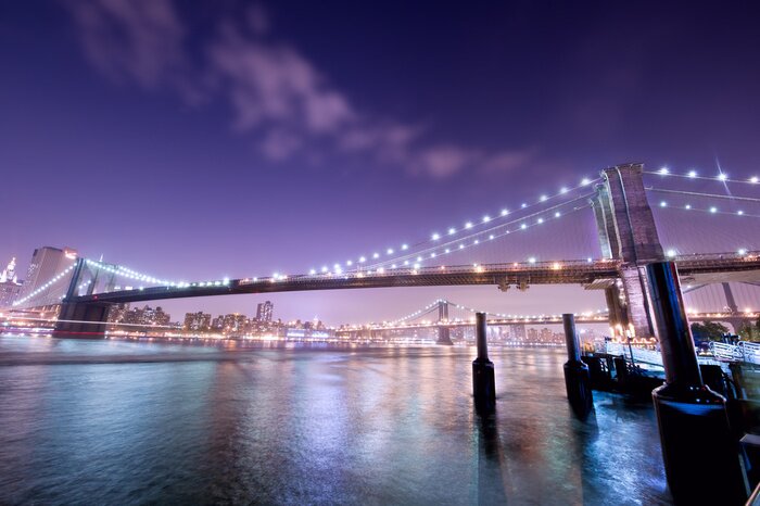 Poster Nacht stadslandschap