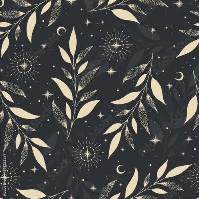 Nachtelijke hemel met boho-decoraties