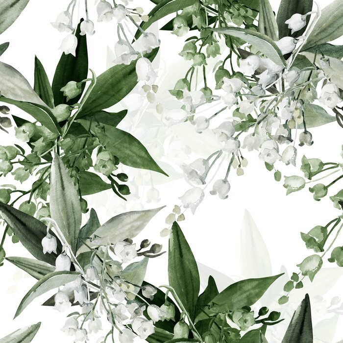 Poster Natuur aquarel lelies