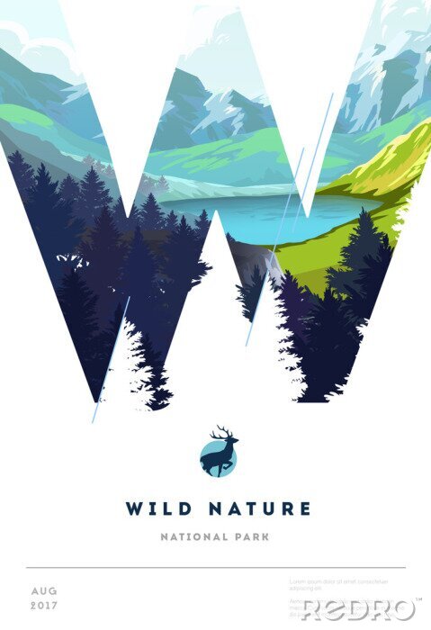 Poster Natuur en landschappen bijgesloten in een brief
