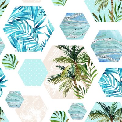 Behang Natuur in geometrie