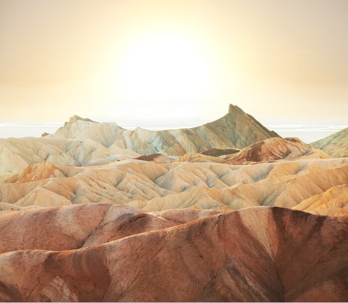 Poster Natuurlijke rotsformaties in de zon