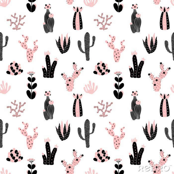 Poster Natuurmotief in roze tinten