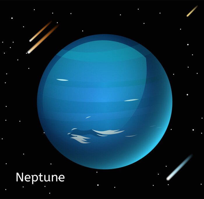 Poster Neptune planet 3d vector illustration