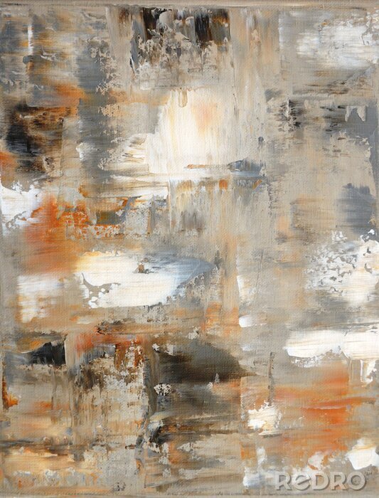 Poster Neutral Abstract Art Painting