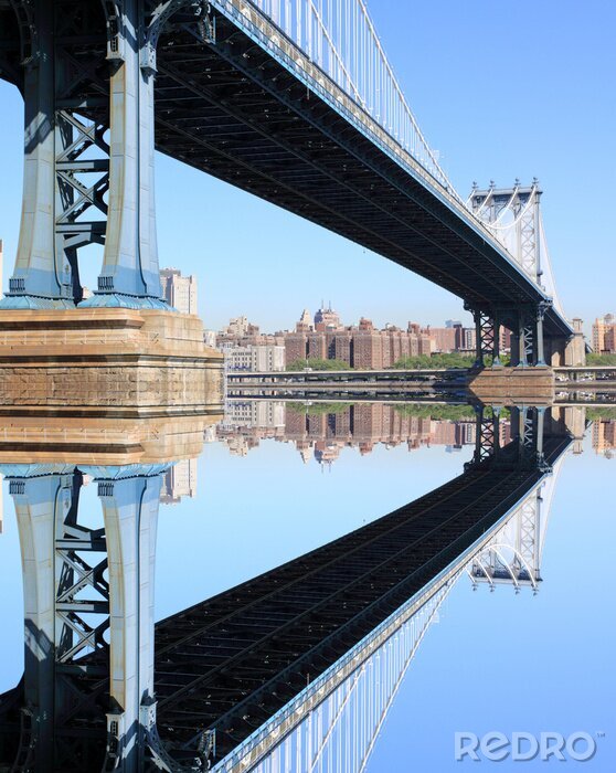 Poster New York City-brug en gebouwen