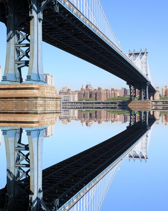 Poster New York City-brug en gebouwen