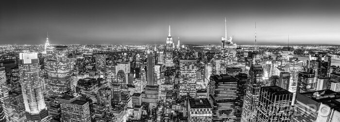 Poster New York City Manhattan skyline van het centrum.